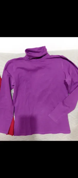 Lote 2 polos cuello alto mujer