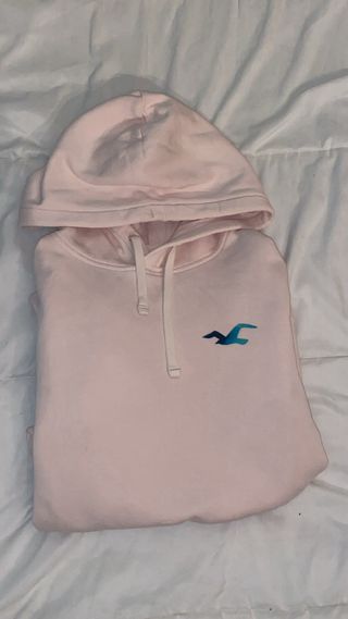 Sudadera Hollister Rosa con Logo Teal