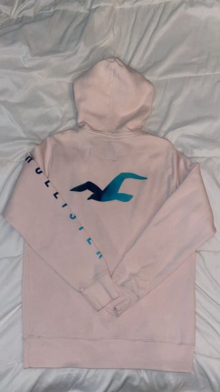 Sudadera Hollister Rosa con Logo Teal