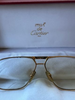 Gafas Must de Cartier aviador vintage 59-12 (1988)