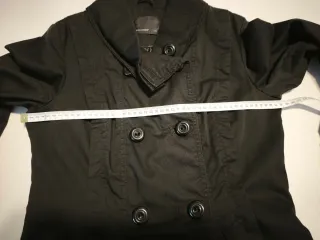 Trench donna nero, taglia L