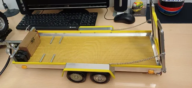 Remolque artesanal madera y metal