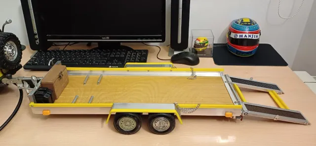 Remolque artesanal madera y metal