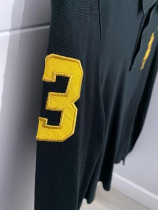 Polo Ralph Lauren manga larga negro y dorado