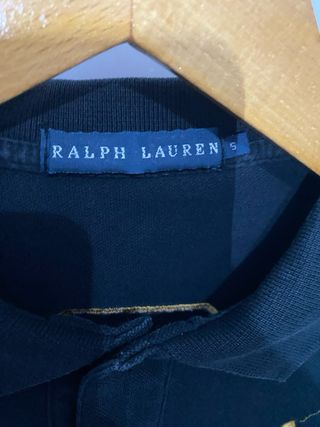 Polo Ralph Lauren manga larga negro y dorado