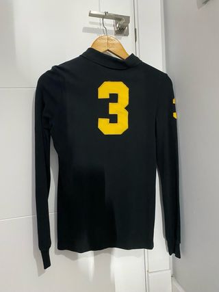 Polo Ralph Lauren manga larga negro y dorado