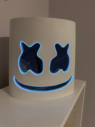 Máscara Marshmello LED Azul