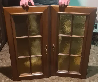 Puertas para vitrina con cristal texturizado