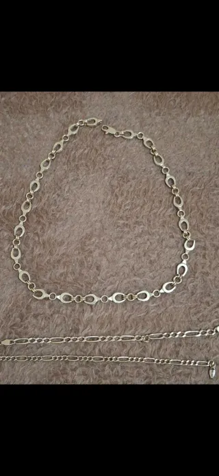 Collar y pulsera oró 18 kilate