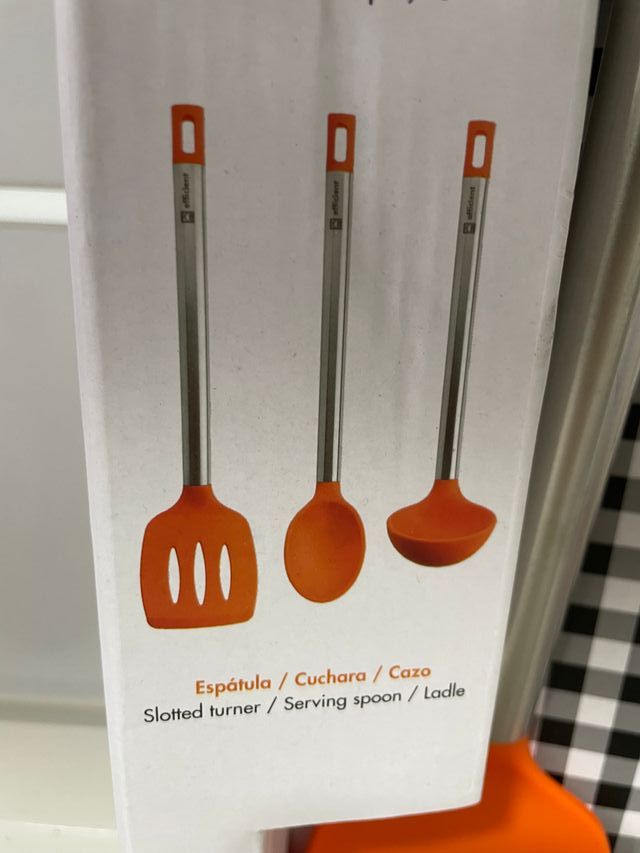 Set 3 Utensilios Cocina BRA Efficient Naranja