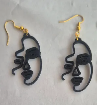 Pendientes Abstractos Negro y Blanco