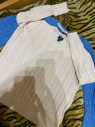 Polo Ralph Lauren Jersey Azul y Rosa Talla L