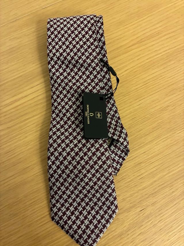 Corbata Doppelgänger Morado y Gris