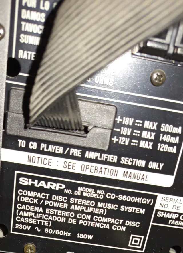 Minicadena Sharp CD-8600 Doble Cassette