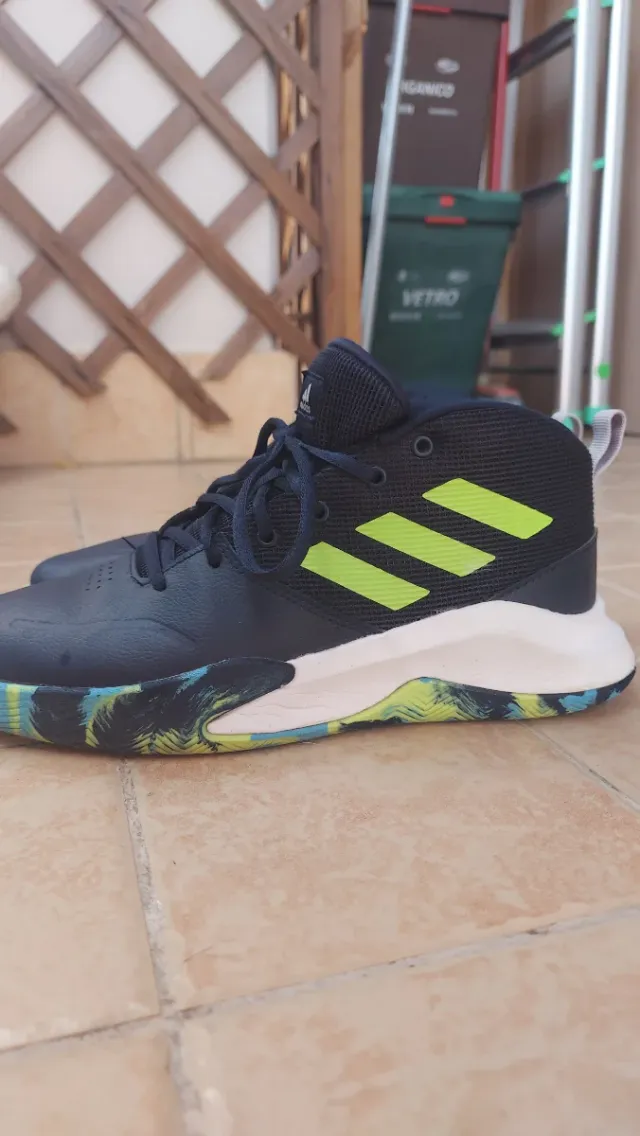 Adidas Scarpe da Ginnastica Blu/Verde Tg 38,5