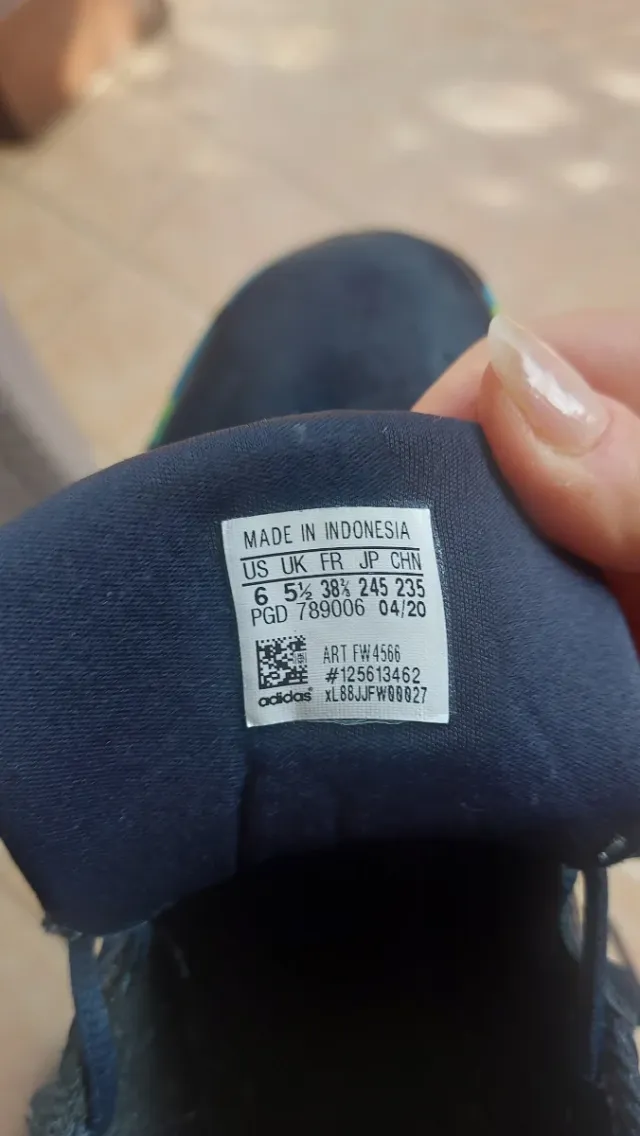 Adidas Scarpe da Ginnastica Blu/Verde Tg 38,5