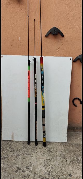 Lote 3 cañas de pescar