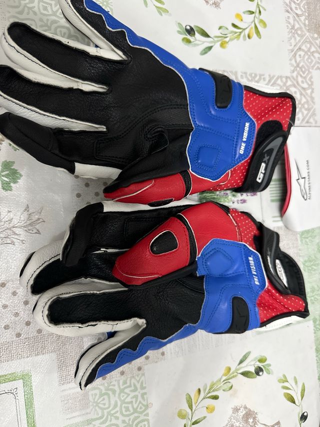 Guantes Moto Alpinestars Blancos/Azules