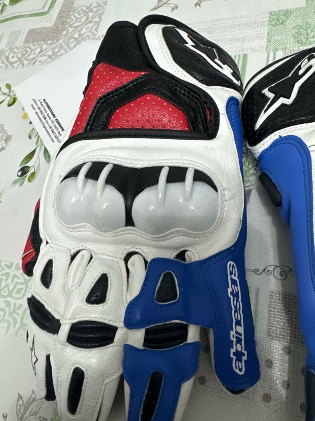 Guantes Moto Alpinestars Blancos/Azules