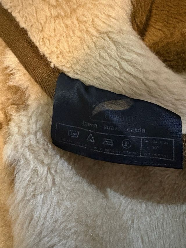 Manta Fleece 230x170 cm Beige y Marrón