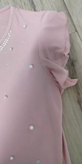 T-shirt donna rosa perla