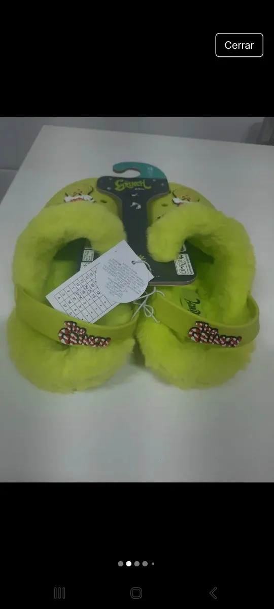 Zuecos Grinch Talla 30-31 Nuevos