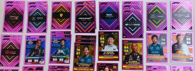 62 Cartas Topps Turbo Attax 2022 Pink Paralel