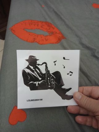 Adesivo murale musicista sassofonista