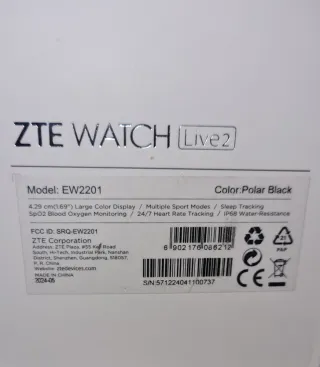 Smartwatch ZTE LIVE2 Negro