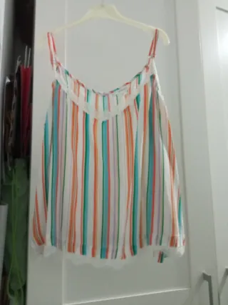 Blusa tirantes rayas multicolor