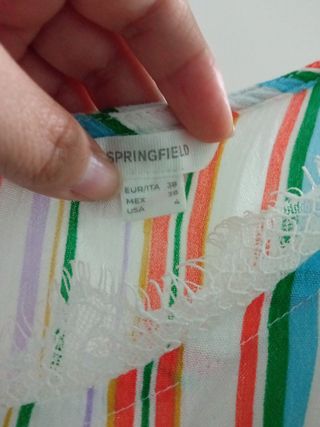 Blusa tirantes rayas multicolor