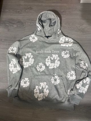 Sudadera Denim Tears Gris con Estampado Floral