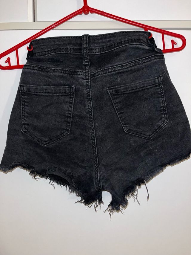 Shorts tejano negro