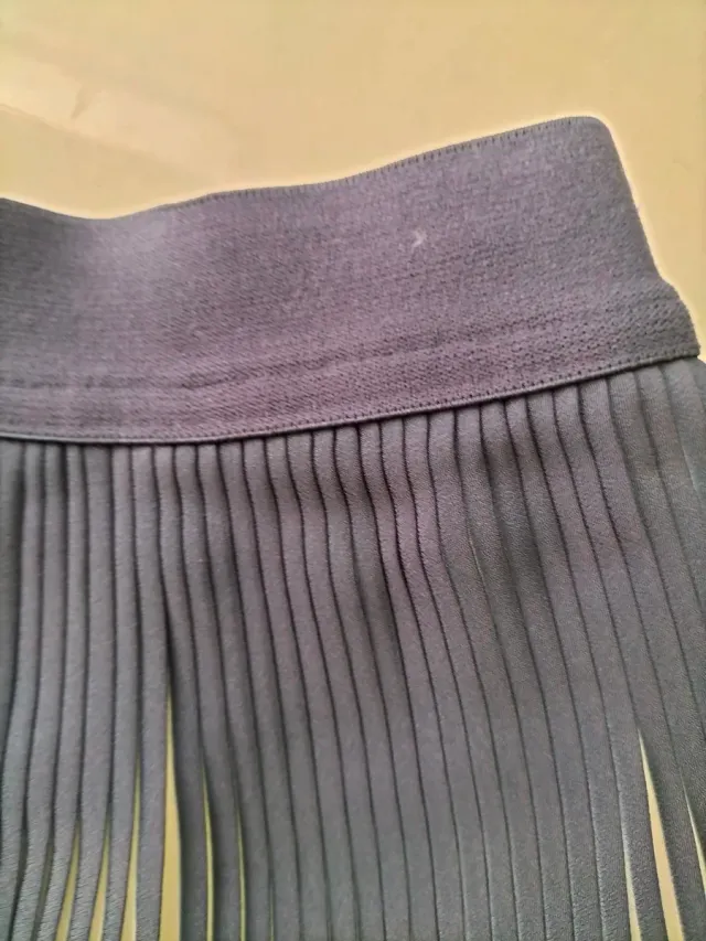 Falda niña plisada azul y blanco