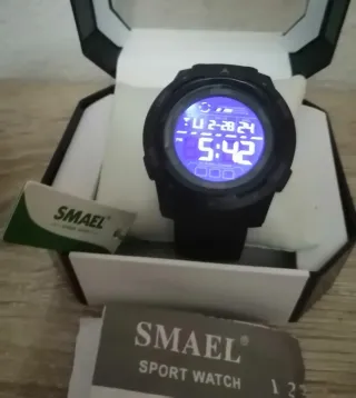 Reloj SMAEL Digital Negro y Azul