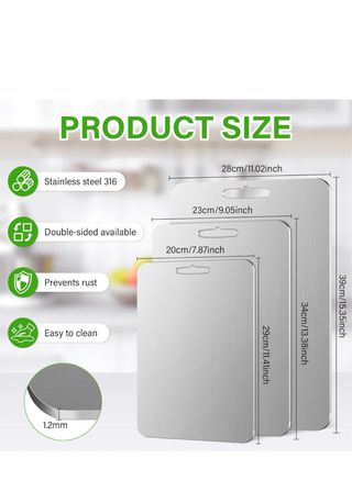 Set di 3 tavoli da cucina in acciaio inossidabile