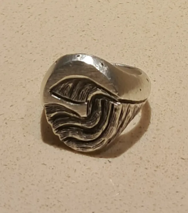 Anillo Sello Plata Grabado y Esculpido a Mano