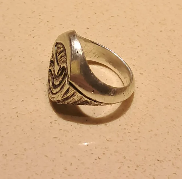 Anillo Sello Plata Grabado y Esculpido a Mano
