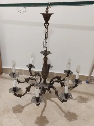 Lampadario classico 8 bracci bronzo