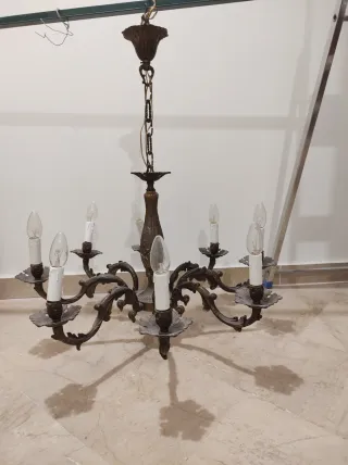 Lampadario classico 8 bracci bronzo