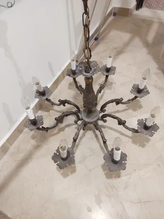 Lampadario classico 8 bracci bronzo