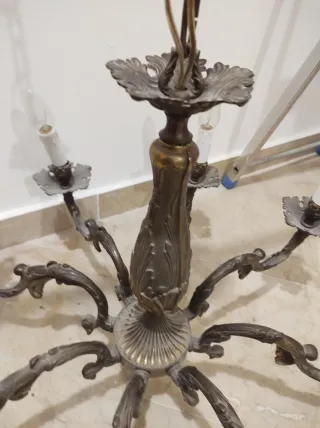 Lampadario classico 8 bracci bronzo