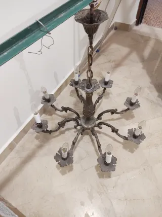 Lampadario classico 8 bracci bronzo