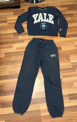Conjunto Zara Sudadera y Pantalón Azul Talla S