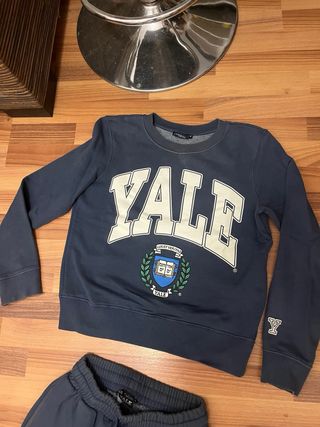 Conjunto Zara Sudadera y Pantalón Azul Talla S