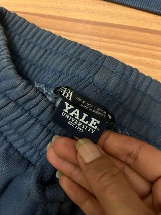 Conjunto Zara Sudadera y Pantalón Azul Talla S