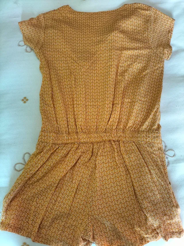 Mono corto niña Okaidi mostaza