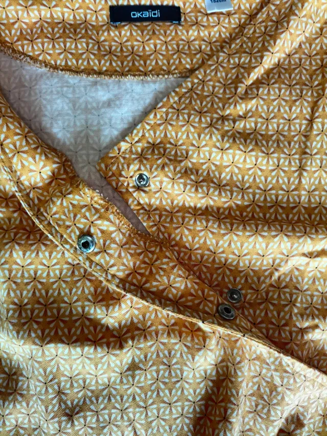 Mono corto niña Okaidi mostaza