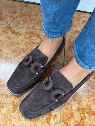 Mocasines Alma en Pena piel marrón T40