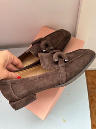 Mocasines Alma en Pena piel marrón T40